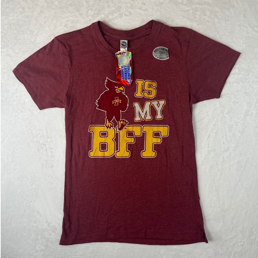 New Agenda Iowa State Cyclones BFF Graphic T-Shirt Maroon Women Large NWT